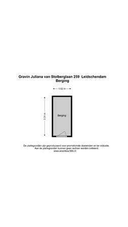 Floorplan - Gravin Juliana van Stolberglaan 259, 2263 AN Leidschendam