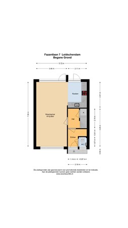 Floorplan - Fazantlaan 7, 2261 BS Leidschendam