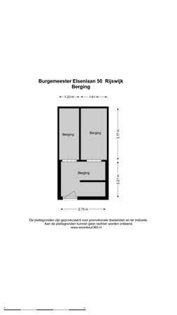 Floorplan - Burgemeester Elsenlaan 50, 2283 AB Rijswijk