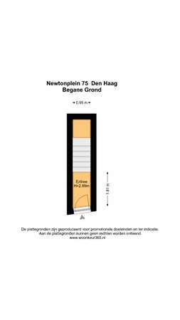 Floorplan - Newtonplein 75, 2562 JZ Den Haag