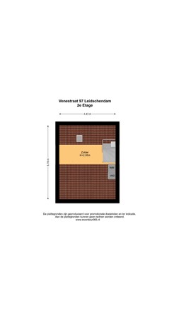 Floorplan - Venestraat 97, 2266 AX Leidschendam
