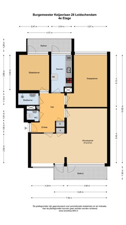 Floorplan - Burgemeester Keijzerlaan 28, 2262 BJ Leidschendam