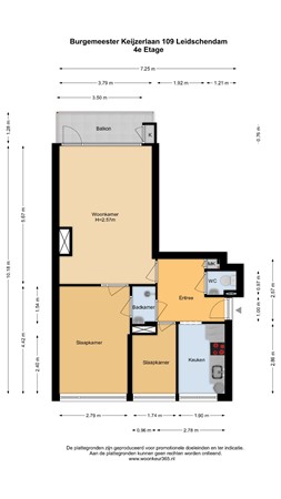 Floorplan - Burgemeester Keijzerlaan 109, 2262 BD Leidschendam