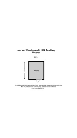 Floorplan - Laan van Wateringse Veld 1534, 2548 DA Den Haag