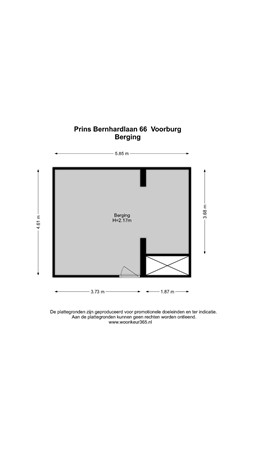 Floorplan - Prins Bernhardlaan 66, 2274 JB Voorburg