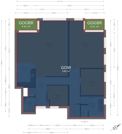 Prinsegracht 77P, 2512 EX Den Haag - Appartement - markings.jpg