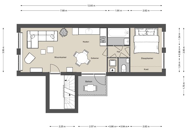 Herenstraat 4C, 1015 CA Amsterdam - Herenstraat 4-C - Amsterdam - Tweede verdieping-2D.jpeg