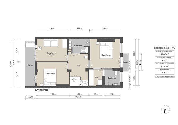 Korte van Eeghenstraat 2C, 1071 ER Amsterdam - Korte Van Eeghenstraat 2-C en D - Amsterdam-2e_verdieping.jpg