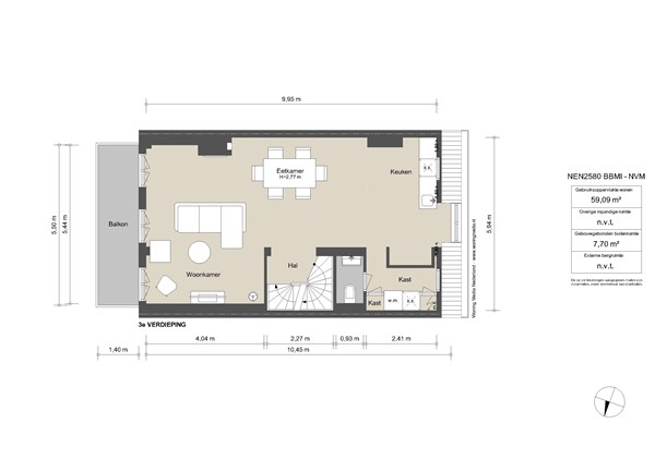 Korte van Eeghenstraat 2C, 1071 ER Amsterdam - Korte Van Eeghenstraat 2-C en D - Amsterdam-3e_verdieping.jpg