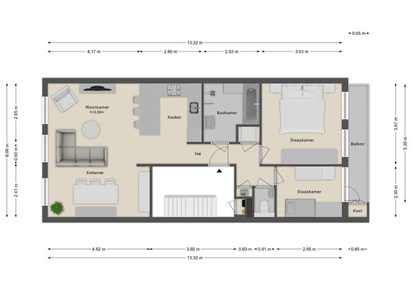 Van Ostadestraat 11D, 1072 SL Amsterdam - Van Ostadestraat 11-D - Amsterdam-Appartement - 2D.jpg