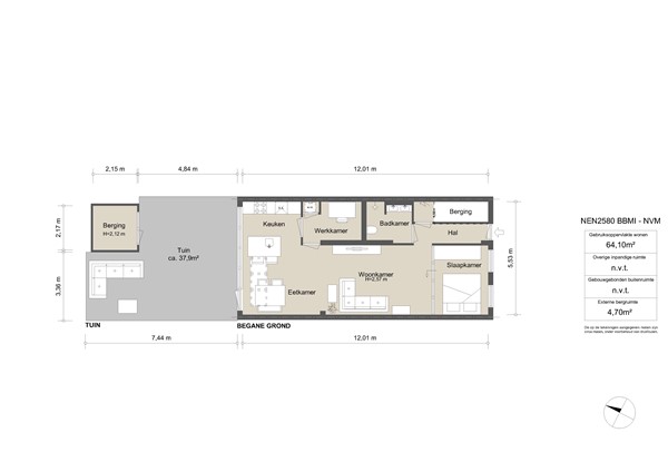 Van Hogendorpstraat 154H, 1051 BX Amsterdam - Van Hogendorpstraat 154-H - Amsterdam-Perceeltekening.jpg