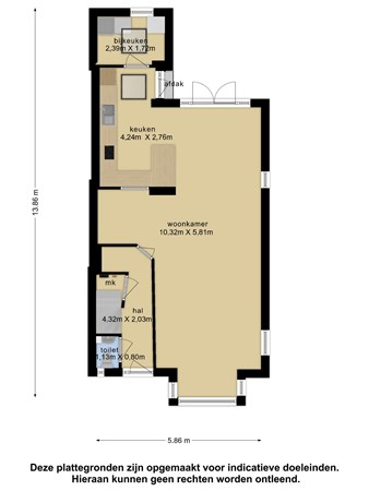 Plattegrond - Eikenlaan 18, 3481 CN Harmelen 