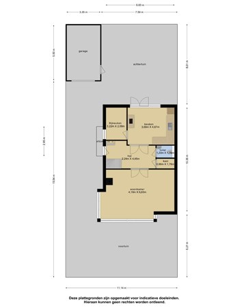 Plattegrond - Burgemeester Verderlaan 36, 3544 AD Utrecht 