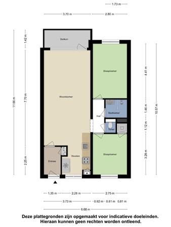 Plattegrond - Washingtondreef 17, 3564 KB Utrecht 