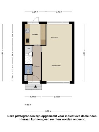 Plattegrond - Strick van Linschotenstraat 36, 3461 EG Linschoten 