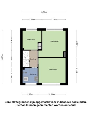 Plattegrond - Strick van Linschotenstraat 36, 3461 EG Linschoten 