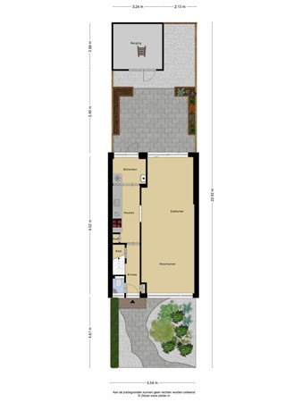 Plattegrond - Populierstraat 16, 3442 GP Woerden 
