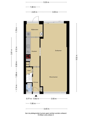 Plattegrond - Populierstraat 16, 3442 GP Woerden 