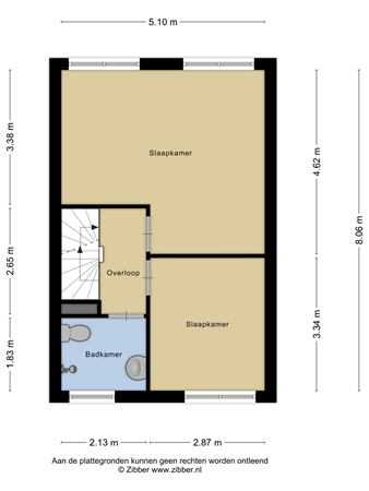 Plattegrond - Vossenburchkade 70, 2805 PC Gouda 