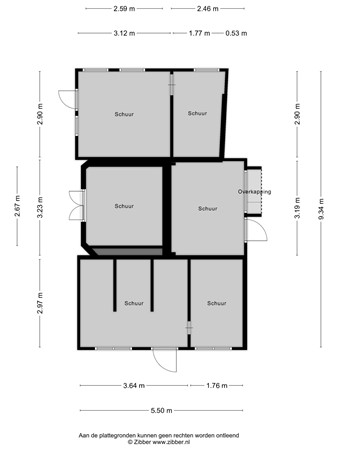 Plattegrond - Mijzijde 92, 3471 GR Kamerik 