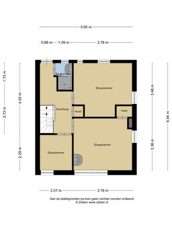 Plattegrond - Dorpsstraat 206, 3481 ER Harmelen 