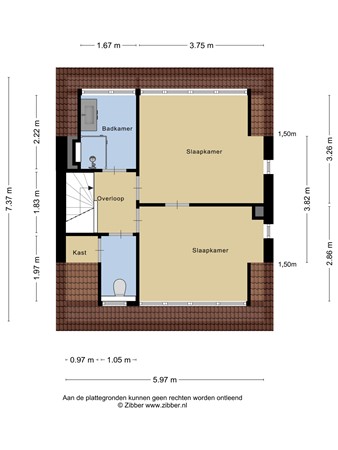 Plattegrond - Jan Sluijtersstraat 11, 3443 HP Woerden 