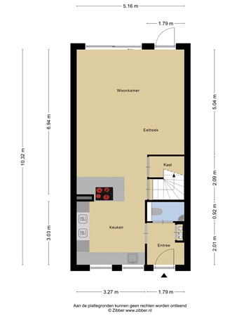 Plattegrond - Bodenmeer 30, 3446 JK Woerden 