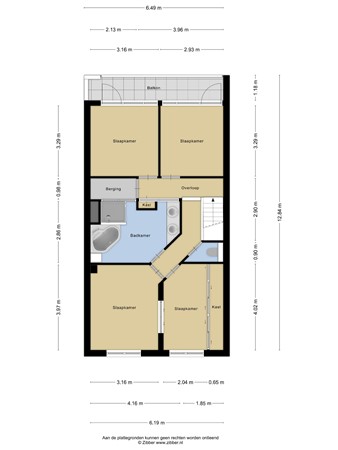 Plattegrond - Essenlaan 71, 3442 JG Woerden 