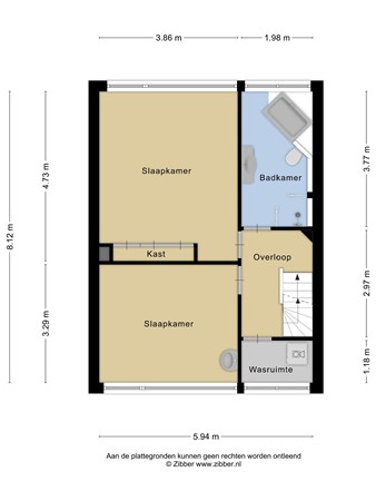 Plattegrond - Marius Bauerstraat 20, 3443 HL Woerden 