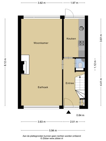 Plattegrond - Marius Bauerstraat 20, 3443 HL Woerden 