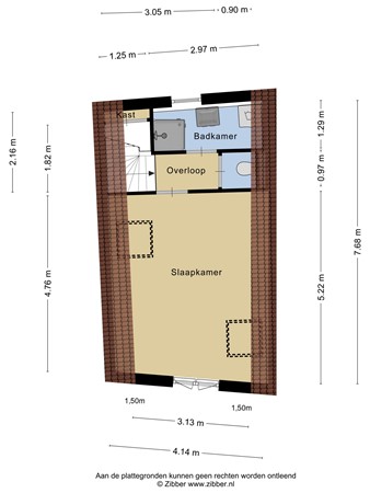 Plattegrond - Havenstraat 19, 3441 BH Woerden 