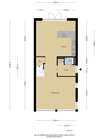 Plattegrond - Presidentperenlaan 7, 3452 ET Vleuten 
