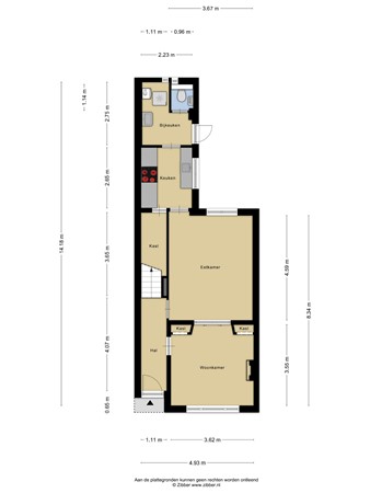 Plattegrond - Dorpsstraat 184, 3481 ER Harmelen 