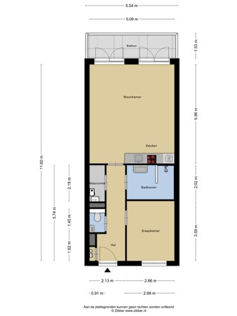 Plattegrond - Veluwemeer 283, 3446 JE Woerden 