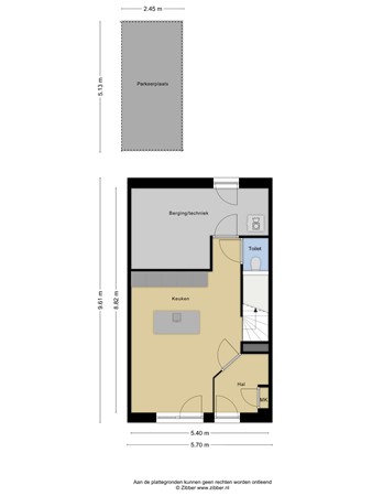 Plattegrond - Adriaan Duyckpad 116, 3445 VW Woerden 