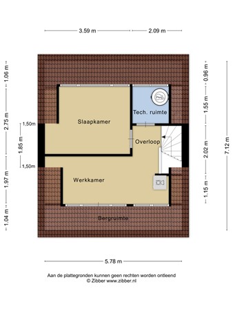Plattegrond - Margrietlaan 9, 3481 CH Harmelen 