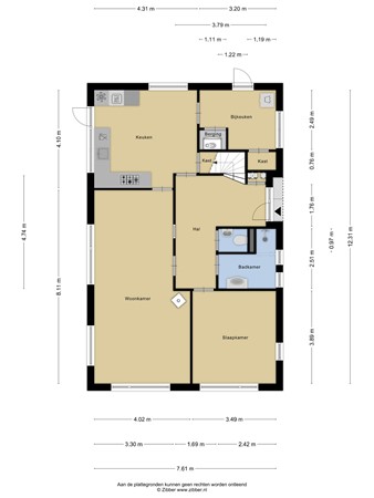 Plattegrond - Geestdorp 21A, 3444 BD Woerden 