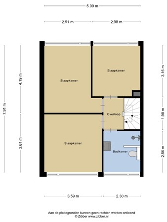 Plattegrond - De Bleek 29, 3417 TR Montfoort 
