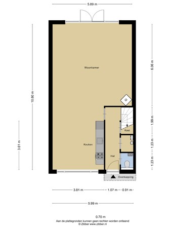 Plattegrond - De Bleek 29, 3417 TR Montfoort 