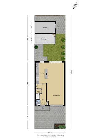 Plattegrond - Geraniumstraat 17, 3442 XG Woerden 