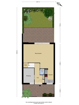Plattegrond - Jurastraat 16, 3446 DG Woerden 