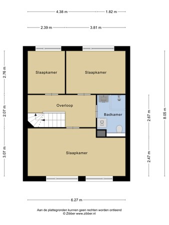 Plattegrond - Jurastraat 16, 3446 DG Woerden 