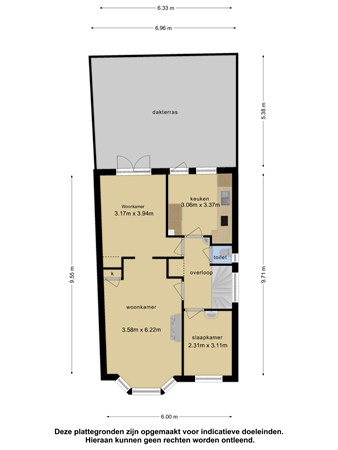 Plattegrond - Utrechtsestraatweg 69, 3445 AN Woerden 