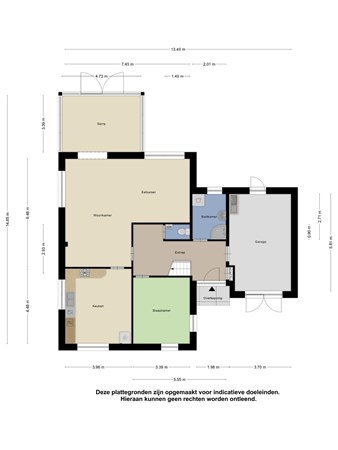 Plattegrond - Leidsestraatweg 225A, 3443 BT Woerden 