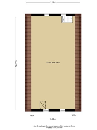 Plattegrond - Nieuwstraat 42, 2411 EM Bodegraven 