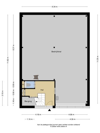 Plattegrond - Touwslagersweg 12B 4, 3449 HX Woerden 
