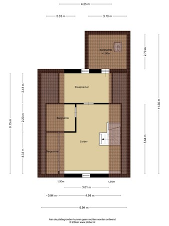 Plattegrond - Polanerzandweg 8, 3446 CC Woerden 