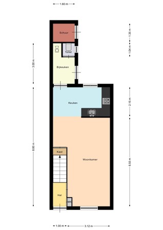 Floorplan - Klaas Benninkstraat 38, 8281 ZZ Genemuiden