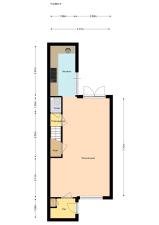 Floorplan - Hendrik Van Beierenstraat 27, 8325 GH Vollenhove