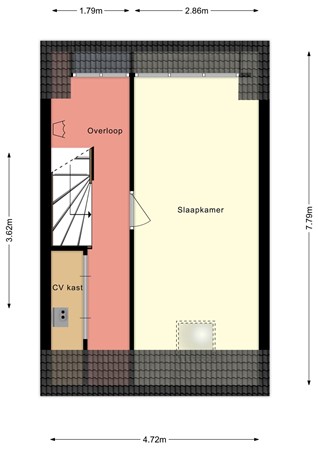 Floorplan - Hendrik Van Beierenstraat 27, 8325 GH Vollenhove